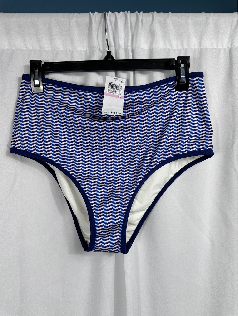 Jets Australia High Waist Bikini Bottom in Sapphire - Size US 10